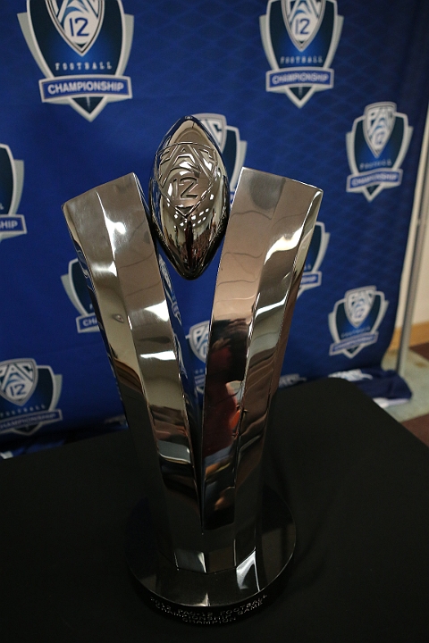 121129 Pac-12 Fri SA-010.JPG - Nov 29, 2012; Stanford, CA, USA; Pac-12 Championship trophy in the 2012 Pac-12 championship at Stanford Stadium.
